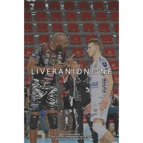 Roberto Bartomeoli/LM - Cucine Lube Civitanova vs Leo Shoes Modena - Volleyball Italian Serie A Men Superleague Championship 2020/2021 16 January 2021 - Palasport Eurosuole Forum, civitanova marche, Italy Photo showing: Robertlandy Simon (Cucine Lube Civitanova) e Fabio Balaso (Cucine Lube Civitanova) @LM/Roberto Bartomeoli AG ALDO LIVERANI SAS
