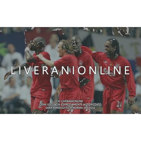Liverpool - Cska Mosca supercoppa europea a montecarlo 26/08/2005 nella foto esultanza dopo il secondo gol di cisse ph luzzani/agenzia aldo liverani