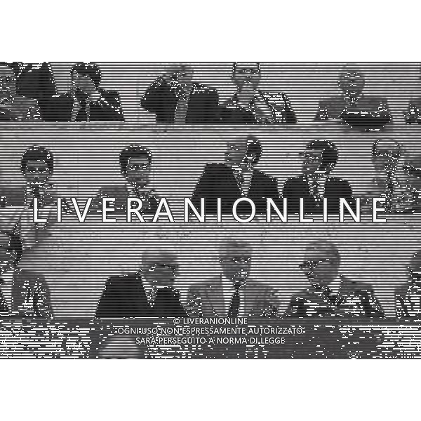 20-10-1973 ROMA QUALIFICAZIONI AI MONDIALI DI CALCIO ITALIA SVIZZERA 2-0 NELA FOTO SANDRO PERTINI-ARTEMIO FRANCHI-GIOVANNI LEONE AG ALDO LIVERANI SAS