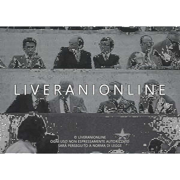 20-10-1973 ROMA QUALIFICAZIONI AI MONDIALI DI CALCIO ITALIA SVIZZERA 2-0 NELA FOTO SANDRO PERTINI-ARTEMIO FRANCHI-GIOVANNI LEONE AG ALDO LIVERANI SAS
