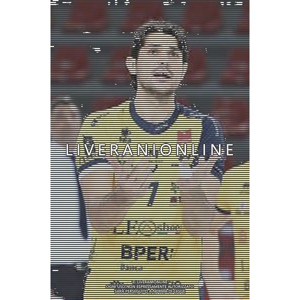 Roberto Bartomeoli/LM - Cucine Lube Civitanova vs Leo Shoes Modena - Volleyball Italian Serie A Men Superleague Championship 2020/2021 16 January 2021 - Palasport Eurosuole Forum, civitanova marche, Italy Photo showing: Dragan Stankovic (Leo Shoes Modena) @LM/Roberto Bartomeoli AG ALDO LIVERANI SAS