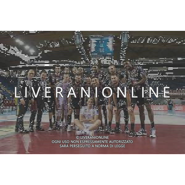 Roberto Bartomeoli/LM - Cucine Lube Civitanova vs Leo Shoes Modena - Volleyball Italian Serie A Men Superleague Championship 2020/2021 16 January 2021 - Palasport Eurosuole Forum, civitanova marche, Italy Photo showing: Cucine Lube Civitanova celebrates after match @LM/Roberto Bartomeoli AG ALDO LIVERANI SAS