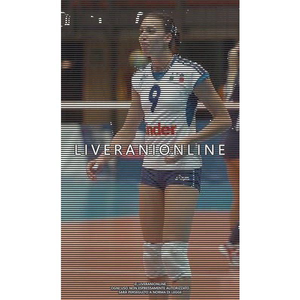 LIVORNO,26 AGOSTO 2005 VOLLEY FEMMINILE QUADRANGOLARE INTERNAZIONALE \'CITTA\' DI LIVORNO\' PARTITA ITALIA-CROAZIA NELLA FOTO: CENTONI NADIA FOTO BIZZI-A.LIVERANI
