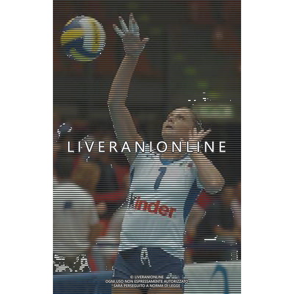 LIVORNO,26 AGOSTO 2005 VOLLEY FEMMINILE QUADRANGOLARE INTERNAZIONALE \'CITTA\' DI LIVORNO\' PARTITA ITALIA-CROAZIA NELLA FOTO: GIOLI SIMONA FOTO BIZZI-A.LIVERANI