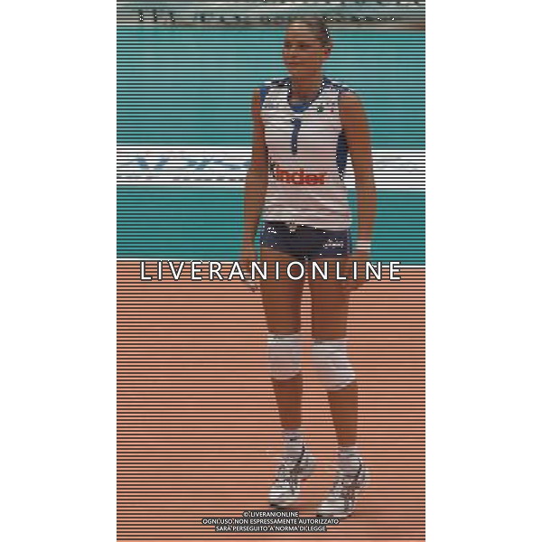 LIVORNO,26 AGOSTO 2005 VOLLEY FEMMINILE QUADRANGOLARE INTERNAZIONALE \'CITTA\' DI LIVORNO\' PARTITA ITALIA-CROAZIA NELLA FOTO: GIOLI SIMONA FOTO BIZZI-A.LIVERANI