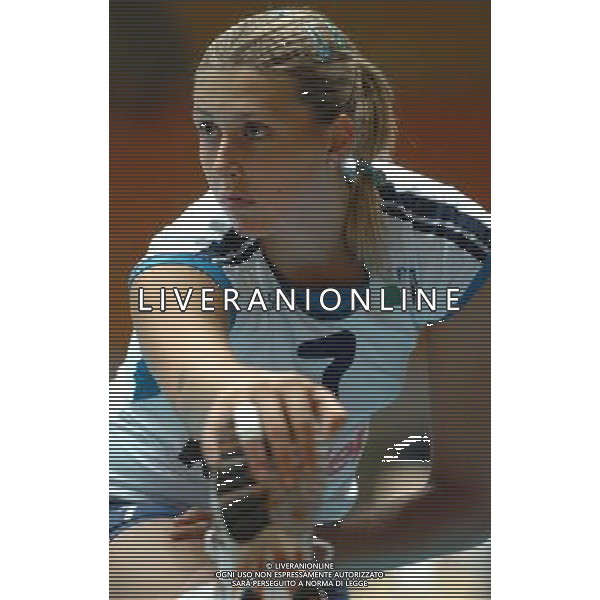 LIVORNO,26 AGOSTO 2005 VOLLEY FEMMINILE QUADRANGOLARE INTERNAZIONALE \'CITTA\' DI LIVORNO\' PARTITA ITALIA-CROAZIA NELLA FOTO: GUIGGI MARTINA FOTO BIZZI-A.LIVERANI
