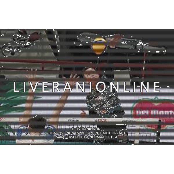 Loris Cerquiglini/LM - Sir Safety Conad Perugia vs Allianz Milano - Volleyball Italian Serie A Men Superleague Championship 2020/2021 17 January 2021 - PalaEvangelisti, perugia, Italy Photo showing: oleh plotnytskyi (n.17 bitter sticker sir safety conad perugia) spike @LM/Loris Cerquiglini AG ALDO LIVERANI SAS