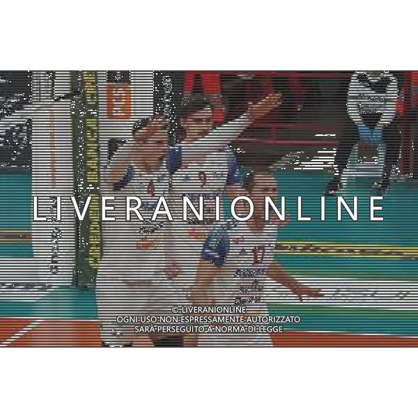 Loris Cerquiglini/LM - Sir Safety Conad Perugia vs Allianz Milano - Volleyball Italian Serie A Men Superleague Championship 2020/2021 17 January 2021 - PalaEvangelisti, perugia, Italy Photo showing: power volley milano exultation @LM/Loris Cerquiglini AG ALDO LIVERANI SAS