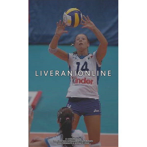 LIVORNO,26 AGOSTO 2005 VOLLEY FEMMINILE QUADRANGOLARE INTERNAZIONALE \'CITTA\' DI LIVORNO\' PARTITA ITALIA-CROAZIA NELLA FOTO: LO BIANCO ELEONORA FOTO BIZZI-A.LIVERANI