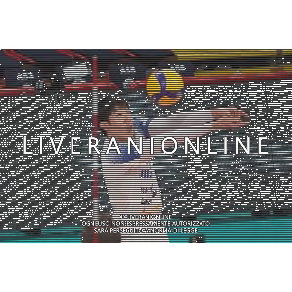 Loris Cerquiglini/LM - Sir Safety Conad Perugia vs Allianz Milano - Volleyball Italian Serie A Men Superleague Championship 2020/2021 17 January 2021 - PalaEvangelisti, perugia, Italy Photo showing: yuki ishikawa (n.14 hitter spicker power volley milano) bagher @LM/Loris Cerquiglini AG ALDO LIVERANI SAS