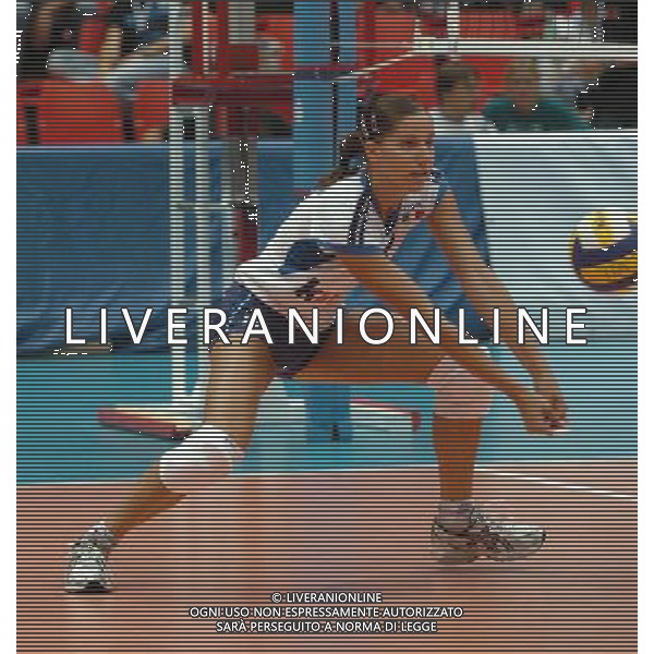LIVORNO,26 AGOSTO 2005 VOLLEY FEMMINILE QUADRANGOLARE INTERNAZIONALE \'CITTA\' DI LIVORNO\' PARTITA ITALIA-CROAZIA NELLA FOTO: LURASCHI KATIA FOTO BIZZI-A.LIVERANI