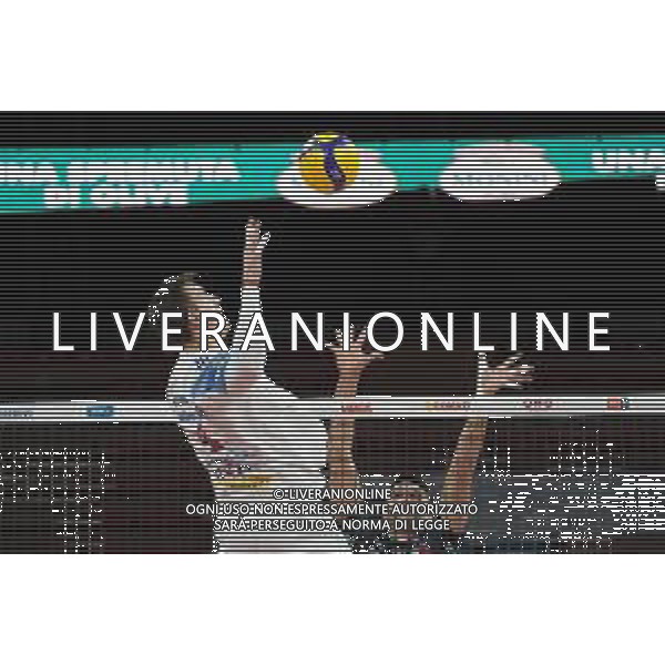 Loris Cerquiglini/LM - Sir Safety Conad Perugia vs Allianz Milano - Volleyball Italian Serie A Men Superleague Championship 2020/2021 17 January 2021 - PalaEvangelisti, perugia, Italy Photo showing: jan kozamernik (n. 5 middle-blocker power volley milano) spike @LM/Loris Cerquiglini AG ALDO LIVERANI SAS