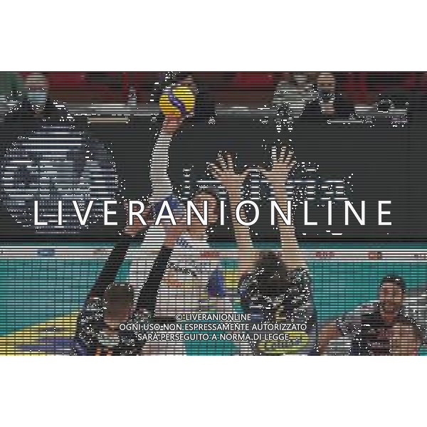 Loris Cerquiglini/LM - Sir Safety Conad Perugia vs Allianz Milano - Volleyball Italian Serie A Men Superleague Championship 2020/2021 17 January 2021 - PalaEvangelisti, perugia, Italy Photo showing: jan kozamernik (n. 5 middle-blocker power volley milano) spike @LM/Loris Cerquiglini AG ALDO LIVERANI SAS