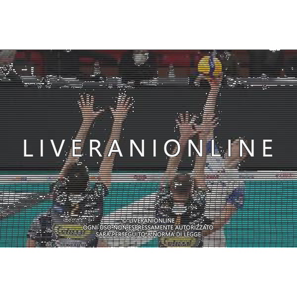 Loris Cerquiglini/LM - Sir Safety Conad Perugia vs Allianz Milano - Volleyball Italian Serie A Men Superleague Championship 2020/2021 17 January 2021 - PalaEvangelisti, perugia, Italy Photo showing: luka basic (n. 3 hitter spicker power volley milano) spike @LM/Loris Cerquiglini AG ALDO LIVERANI SAS