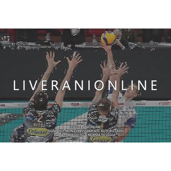 Loris Cerquiglini/LM - Sir Safety Conad Perugia vs Allianz Milano - Volleyball Italian Serie A Men Superleague Championship 2020/2021 17 January 2021 - PalaEvangelisti, perugia, Italy Photo showing: luka basic (n. 3 hitter spicker power volley milano) spike @LM/Loris Cerquiglini AG ALDO LIVERANI SAS