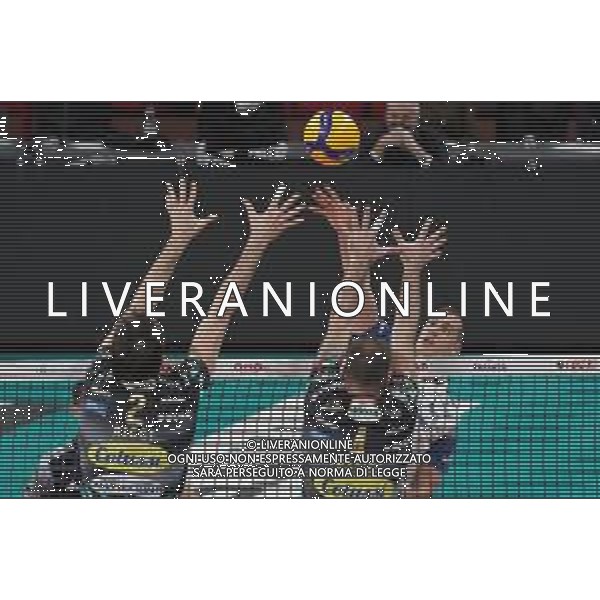 Loris Cerquiglini/LM - Sir Safety Conad Perugia vs Allianz Milano - Volleyball Italian Serie A Men Superleague Championship 2020/2021 17 January 2021 - PalaEvangelisti, perugia, Italy Photo showing: luka basic (n. 3 hitter spicker power volley milano) spike @LM/Loris Cerquiglini AG ALDO LIVERANI SAS