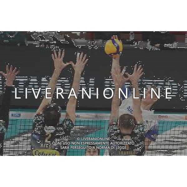 Loris Cerquiglini/LM - Sir Safety Conad Perugia vs Allianz Milano - Volleyball Italian Serie A Men Superleague Championship 2020/2021 17 January 2021 - PalaEvangelisti, perugia, Italy Photo showing: luka basic (n. 3 hitter spicker power volley milano) spike @LM/Loris Cerquiglini AG ALDO LIVERANI SAS