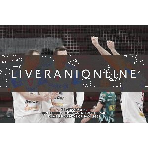 Loris Cerquiglini/LM - Sir Safety Conad Perugia vs Allianz Milano - Volleyball Italian Serie A Men Superleague Championship 2020/2021 17 January 2021 - PalaEvangelisti, perugia, Italy Photo showing: power volley milano exultation @LM/Loris Cerquiglini AG ALDO LIVERANI SAS