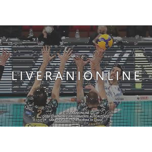 Loris Cerquiglini/LM - Sir Safety Conad Perugia vs Allianz Milano - Volleyball Italian Serie A Men Superleague Championship 2020/2021 17 January 2021 - PalaEvangelisti, perugia, Italy Photo showing: stephen maar (n. 07 hitter spicker power volley milano) spike @LM/Loris Cerquiglini AG ALDO LIVERANI SAS