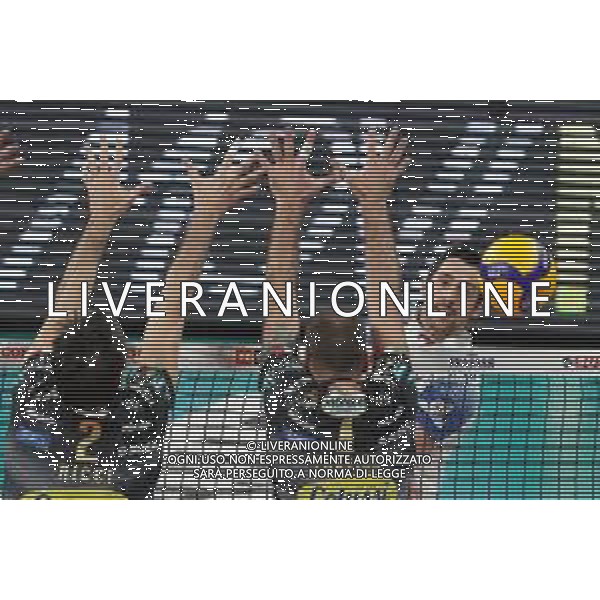 Loris Cerquiglini/LM - Sir Safety Conad Perugia vs Allianz Milano - Volleyball Italian Serie A Men Superleague Championship 2020/2021 17 January 2021 - PalaEvangelisti, perugia, Italy Photo showing: stephen maar (n. 07 hitter spicker power volley milano) spike @LM/Loris Cerquiglini AG ALDO LIVERANI SAS
