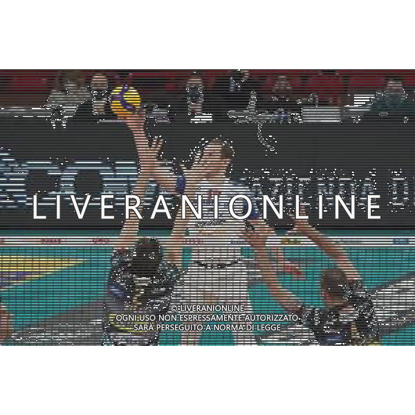 Loris Cerquiglini/LM - Sir Safety Conad Perugia vs Allianz Milano - Volleyball Italian Serie A Men Superleague Championship 2020/2021 17 January 2021 - PalaEvangelisti, perugia, Italy Photo showing: trevor clevenot (n.17 hitter spicker power volley milano) spike @LM/Loris Cerquiglini AG ALDO LIVERANI SAS