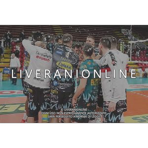 Loris Cerquiglini/LM - Sir Safety Conad Perugia vs Allianz Milano - Volleyball Italian Serie A Men Superleague Championship 2020/2021 17 January 2021 - PalaEvangelisti, perugia, Italy Photo showing: sir sfety conad exultation for victory of the game @LM/Loris Cerquiglini AG ALDO LIVERANI SAS