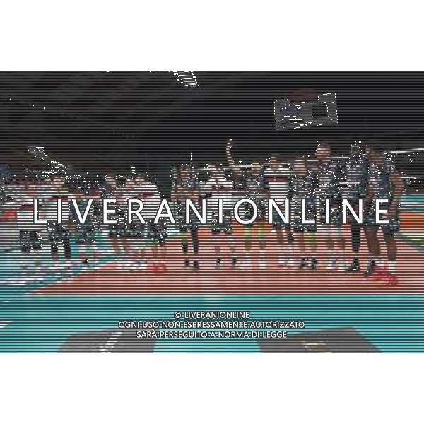 Loris Cerquiglini/LM - Sir Safety Conad Perugia vs Allianz Milano - Volleyball Italian Serie A Men Superleague Championship 2020/2021 17 January 2021 - PalaEvangelisti, perugia, Italy Photo showing: sir sfety conad exultation for victory of the game @LM/Loris Cerquiglini AG ALDO LIVERANI SAS