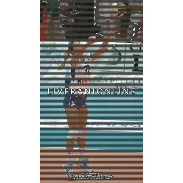 LIVORNO,26 AGOSTO 2005 VOLLEY FEMMINILE QUADRANGOLARE INTERNAZIONALE \'CITTA\' DI LIVORNO\' PARTITA ITALIA-CROAZIA NELLA FOTO: PICCININI FRANCESCA FOTO BIZZI-A.LIVERANI