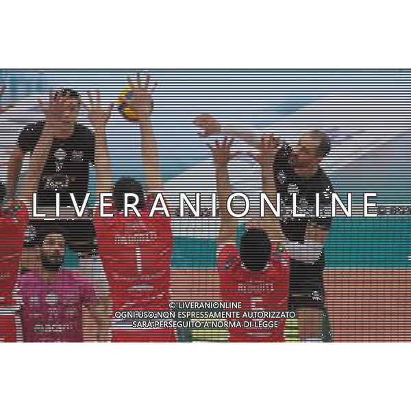 Roberto Tommasini/LM - NBV Verona vs Consar Ravenna - Volleyball Italian Serie A Men Superleague Championship 2020/2021 17 January 2021 - AGSM Forum, Verona, Italy Photo showing: Attack of Matey Kaziyski - NBV Verona @LM/Roberto Tommasini AG ALDO LIVERANI SAS