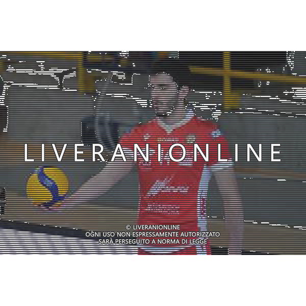 Roberto Tommasini/LM - NBV Verona vs Consar Ravenna - Volleyball Italian Serie A Men Superleague Championship 2020/2021 17 January 2021 - AGSM Forum, Verona, Italy Photo showing: Giulio Pinali - Consar Ravenna @LM/Roberto Tommasini AG ALDO LIVERANI SAS