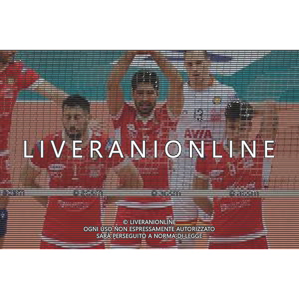 Roberto Tommasini/LM - NBV Verona vs Consar Ravenna - Volleyball Italian Serie A Men Superleague Championship 2020/2021 17 January 2021 - AGSM Forum, Verona, Italy Photo showing: Consar Ravenna - Stefano Mengozzi - Consar Ravenna - Francesco Recine - Consar Ravenna - Rafael Redwitz - Consar Ravenna @LM/Roberto Tommasini AG ALDO LIVERANI SAS