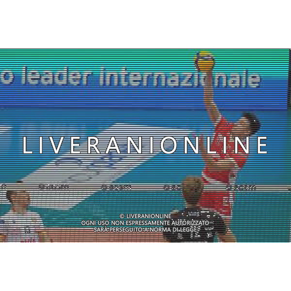 Roberto Tommasini/LM - NBV Verona vs Consar Ravenna - Volleyball Italian Serie A Men Superleague Championship 2020/2021 17 January 2021 - AGSM Forum, Verona, Italy Photo showing: Spike of Francesco Recine - Consar Ravenna @LM/Roberto Tommasini AG ALDO LIVERANI SAS