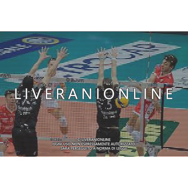 Roberto Tommasini/LM - NBV Verona vs Consar Ravenna - Volleyball Italian Serie A Men Superleague Championship 2020/2021 17 January 2021 - AGSM Forum, Verona, Italy Photo showing: Spike of Eric Loeppky - Consar Ravenna @LM/Roberto Tommasini AG ALDO LIVERANI SAS