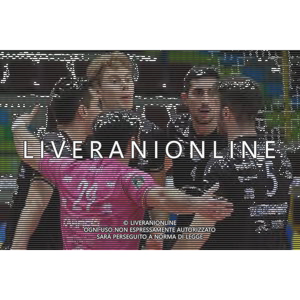 Roberto Tommasini/LM - NBV Verona vs Consar Ravenna - Volleyball Italian Serie A Men Superleague Championship 2020/2021 17 January 2021 - AGSM Forum, Verona, Italy Photo showing: Exultation of NBV Verona @LM/Roberto Tommasini AG ALDO LIVERANI SAS