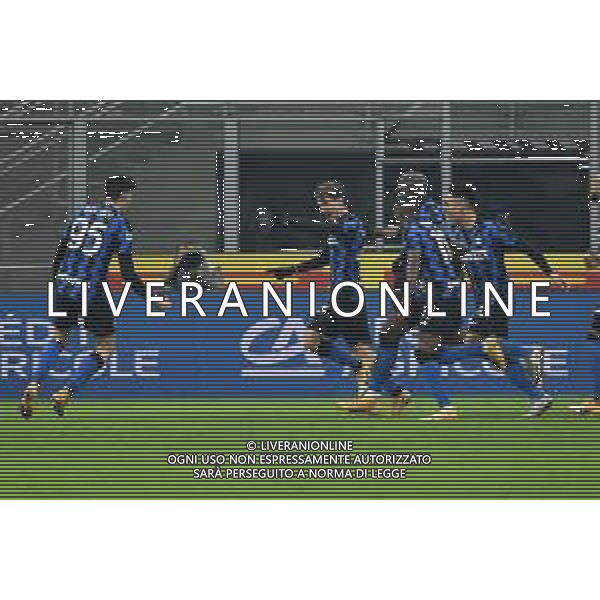 esultanza Inter dopo il gol del 2 a 0 di Nicolo\' Barella (Inter) Inter vs Juventus Campionato Serie A TIM - 18a giornata Milano 17-01-2021 Stadio Giuseppe Meazza - San Siro foto Roberto Garavaglia/ag. Aldo Liverani sas /AGENZIA ALDO LIVERANI SAS
