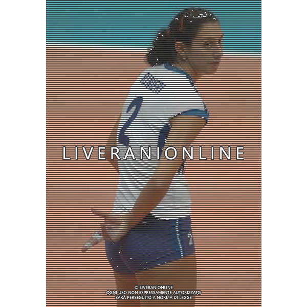 LIVORNO,26 AGOSTO 2005 VOLLEY FEMMINILE QUADRANGOLARE INTERNAZIONALE \'CITTA\' DI LIVORNO\' PARTITA ITALIA-CROAZIA NELLA FOTO: RINIERI SCHEMA FOTO BIZZI-A.LIVERANI