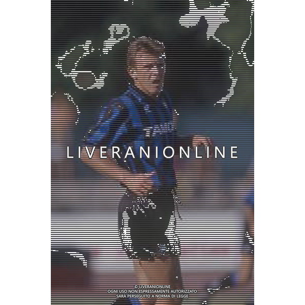 RETROSPETTIVA FRANCK SAUZEE CALCIATORE FRANCESE CON LA MAGLIA DELL\'ATALANTA NEL 1993-1994. ©Archivio DFP/AGENZIA ALDO LIVERANI SAS