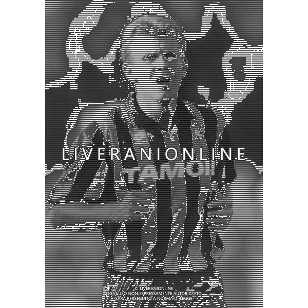 RETROSPETTIVA FRANCK SAUZEE CALCIATORE FRANCESE CON LA MAGLIA DELL\'ATALANTA NEL 1993-1994. ©Archivio DFP/AGENZIA ALDO LIVERANI SAS