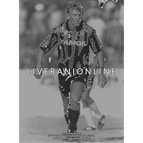 RETROSPETTIVA FRANCK SAUZEE CALCIATORE FRANCESE CON LA MAGLIA DELL\'ATALANTA NEL 1993-1994. ©Archivio DFP/AGENZIA ALDO LIVERANI SAS