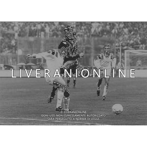 RETROSPETTIVA FRANCK SAUZEE CALCIATORE FRANCESE CON LA MAGLIA DELL\'ATALANTA NEL 1993-1994. ©Archivio DFP/AGENZIA ALDO LIVERANI SAS