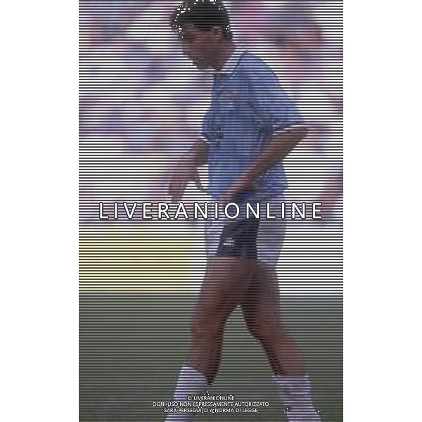 RETROSPETTIVA GIAMPAOLO SAURINI CALCIATORE NELLA FOTO CON LA MAGLIA DELLA LAZIO NEL 1990-1991 ARCHIVIO AG. ALDO LIVERANI SAS