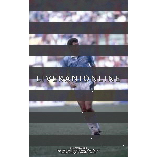 RETROSPETTIVA GIAMPAOLO SAURINI CALCIATORE NELLA FOTO CON LA MAGLIA DELLA LAZIO NEL 1990-1991 ARCHIVIO AG. ALDO LIVERANI SAS