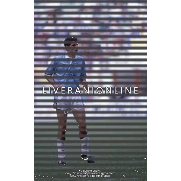 RETROSPETTIVA GIAMPAOLO SAURINI CALCIATORE NELLA FOTO CON LA MAGLIA DELLA LAZIO NEL 1990-1991 ARCHIVIO AG. ALDO LIVERANI SAS
