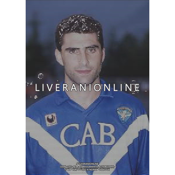 RETROSPETTIVA GIAMPAOLO SAURINI CALCIATORE NELLA FOTO CON LA MAGLIA DEL BRESCIA NEL 1992-1993 ARCHIVIO AG. ALDO LIVERANI SAS
