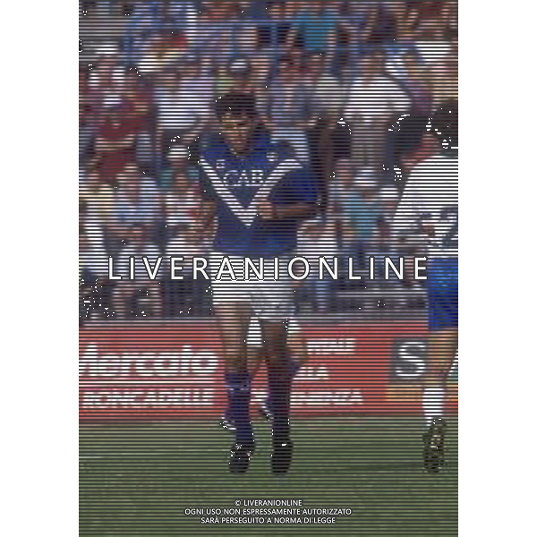RETROSPETTIVA GIAMPAOLO SAURINI CALCIATORE NELLA FOTO CON LA MAGLIA DEL BRESCIA NEL 1992-1993 ARCHIVIO AG. ALDO LIVERANI SAS