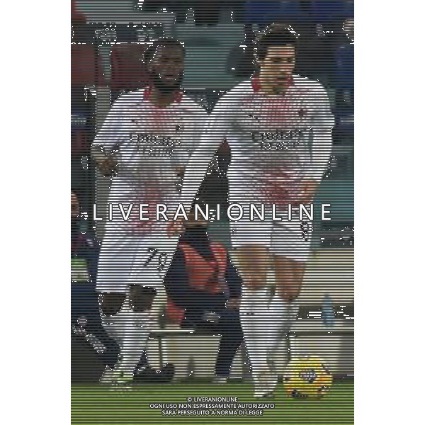 18-01-2021-CAGLIARI CALCIO-A.C. MILAN. CAMPIONATO CALCIO ITALIANO SERIE A 2020/2021. ITALIA, SARDEGNA, CAGLIARI, STADIO SARDEGNA ARENA. SALVATORE MOI/ALDO LIVERANI SAS NELLA FOTO: FRANCK KESSIE\' SANDRO TONALI MILAN. ©SALVATORE MOI /AGENZIA ALDO LIVERANI SAS