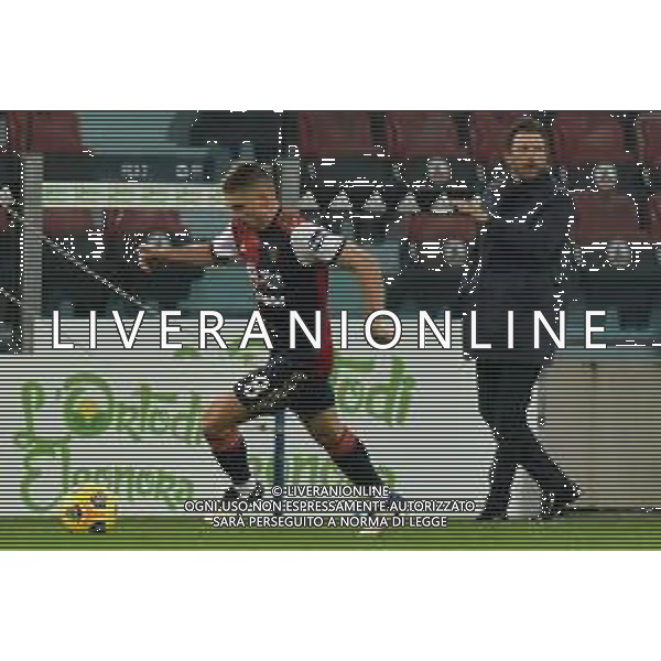 18-01-2021-CAGLIARI CALCIO-A.C. MILAN. CAMPIONATO CALCIO ITALIANO SERIE A 2020/2021. ITALIA, SARDEGNA, CAGLIARI, STADIO SARDEGNA ARENA. SALVATORE MOI/ALDO LIVERANI SAS NELLA FOTO: MARIN, EUSEBIO DI FRANCESCO CAGLIARI. ©SALVATORE MOI /AGENZIA ALDO LIVERANI SAS