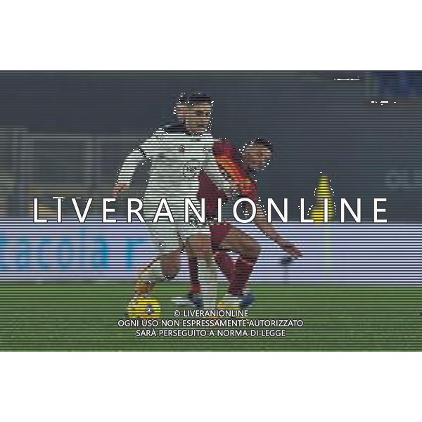 Roma vs Spezia Tim Cup - Ottavi di finale Stadio Olimpico - Roma 19-01-2021 nella foto Leo Sena e Bruno Peres ©Federico Gaetano / AGENZIA ALDO LIVERANI SAS