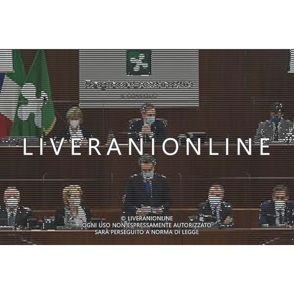 ¬© TVRG un momento del consiglio regionale - attilio fontana e letizia moratti Milano 19-01-2021 Seduta del consiglio regionale di Regione Lombardia foto Roberto Garavaglia/agenzia Aldo Liverani sas / AGENZIA ALDO LIVERANI SAS