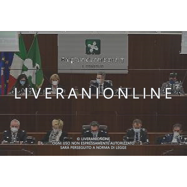 © TVRG un momento del consiglio regionale - attilio fontana e letizia moratti Milano 19-01-2021 Seduta del consiglio regionale di Regione Lombardia foto Roberto Garavaglia/agenzia Aldo Liverani sas / AGENZIA ALDO LIVERANI SAS